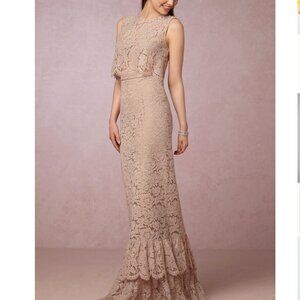 ANTHROPOLOGIE Jenny Yoo Lace Maxi Skirt and Sleeveless Lace Top 2 Piece Set